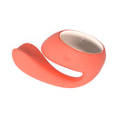 LELO IDA WAVE Rechargeable Dual Stimulator Coral Red designed for synchronized pleasure for couples.