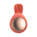 LELO IDA WAVE Rechargeable Dual Stimulator Coral Red top view showcasing its sleek design and luxurious finish.