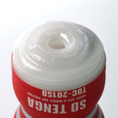 Tenga SD Original Vacuum Cup Masturbator Red showing the soft thermoplastic elastomer insert for a snug grip.