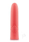 Hush Bullet Soundless Vibrator Pink displayed against a white background, showcasing its sleek, soft silicone design.