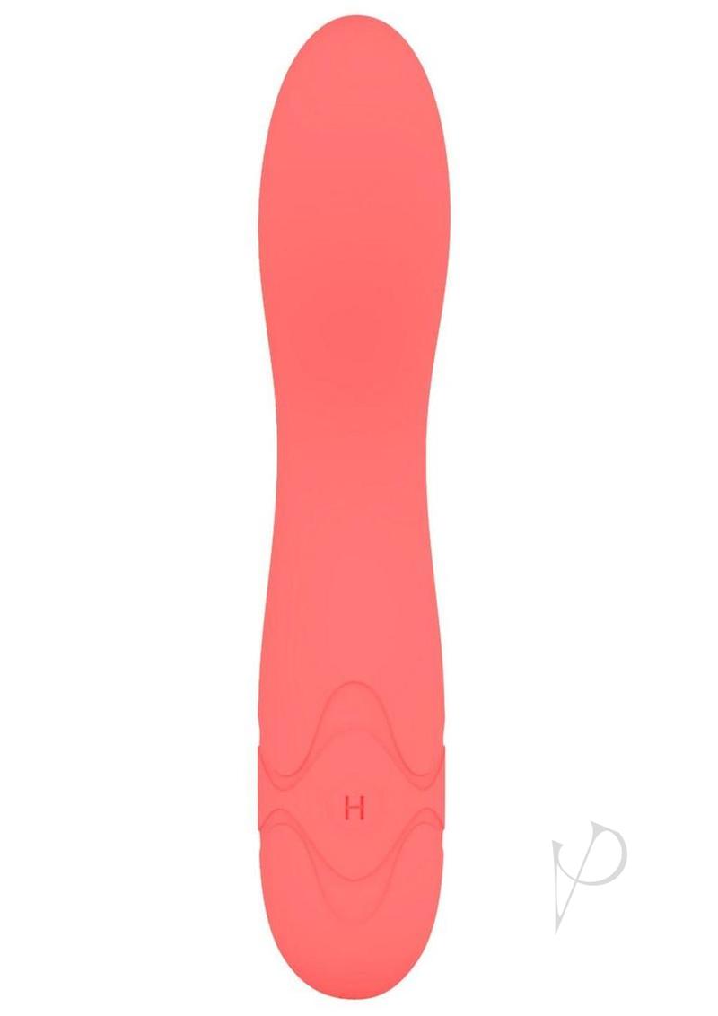 Hush G spot Soundless Vibrator Pink viewed from above, showcasing its sleek and smooth design.