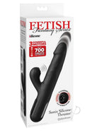 Fetish Fantasy Series Sonix Thruster Rabbit Vibrator Black in sleek packaging highlighting its features.