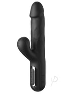 Fetish Fantasy Series Sonix Thruster Rabbit Vibrator Black with thrusting and clitoral stimulation features.