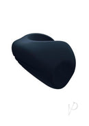 VeDo Stroke Silicone Rechargeable Vibrating Stroker Black portable stroker with ribbed texture for enhanced stimulation.