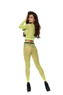 LONG SLEEVE DIAMOND NET TOP-0