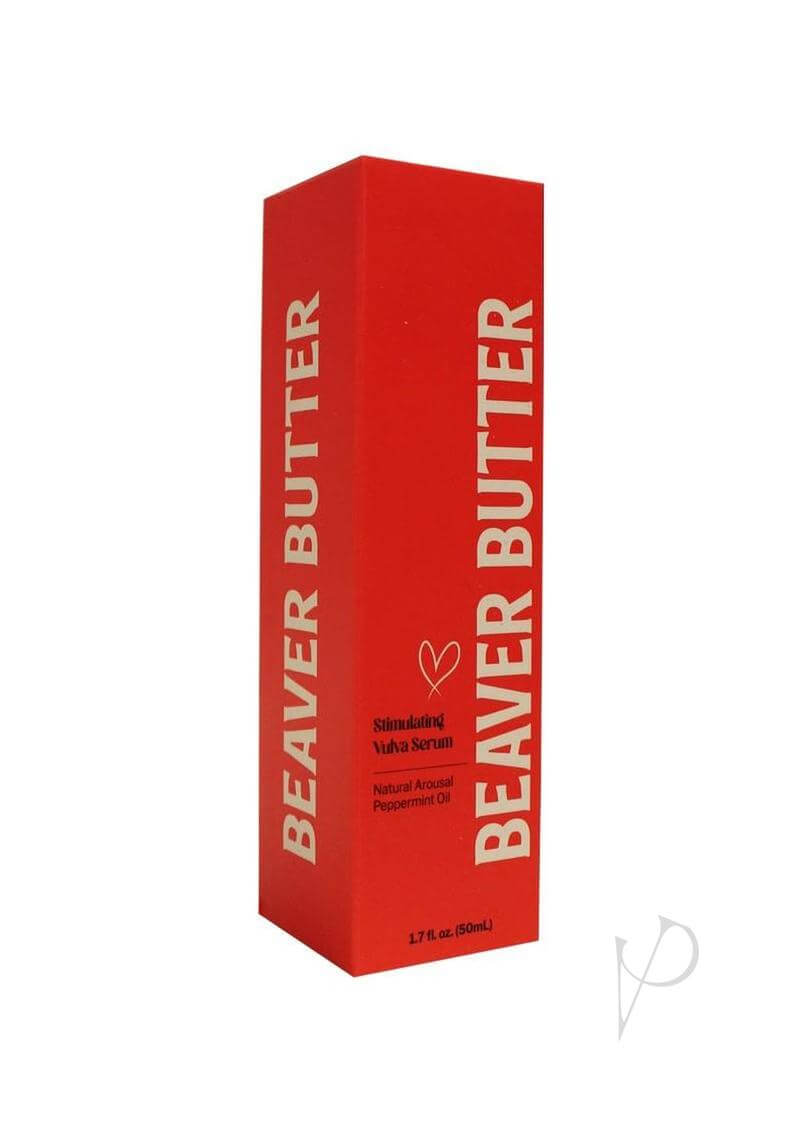 Beaver Butter Stim Arousal Vulva Serum 50 ml packaging in a red box with bold lettering.