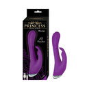 Princess Bunny Tickler Dual Stimulator Silicone Purple in packaging showing 10 vibration functions.
