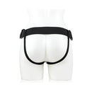 RealRock Realistic 6 Inch Hollow Strap-On Tan adjustable harness displayed on a mannequin.