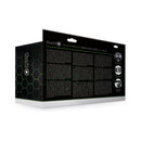 Ouch Twisted 8 Inch Glow In The Dark Hollow Strap-On Green packaging with product details and features.