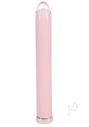 Loveline Sparkle 10 Function Glass Vibrator 6.3 Inch Pink, sleek design with elegant glass finish.