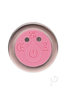 Loveline Sparkle 10 Function Glass Vibrator 6.3 Inch Pink control button detail.