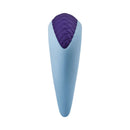FemmeFunn Volea Silicone Fluttering Tip Vibrator Light Blue in a sleek design with a purple tip.