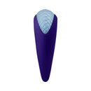 FemmeFunn Volea Silicone Fluttering Tip Vibrator Dark Purple with blue silicone tip