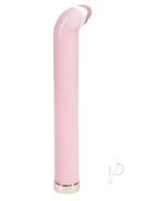 Loveline Aurora 6.3 Inch Glass G-Spot Vibrator Pink showcasing its sleek design and pink glass finish.
