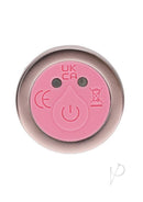 Loveline Aurora 6.3 Inch Glass G-Spot Vibrator Pink control button close-up image.
