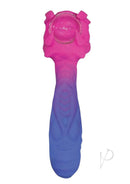 Stardust Orions Eye Silicone Vibrating Dildo Purple with celestial design and heated sphere feature.
