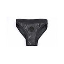 Sportsheets Em.ex Fit Strap-On Harness Patent Corset Small in black, designed for secure and active fit during play.