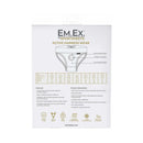 Sportsheets Em.ex Fit Strap-On Harness Patent Corset Small product packaging with features and size chart