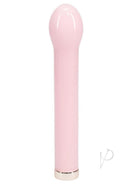 Loveline Celestia 10 Function Bulb Tip Glass Vibrator Pink displayed against a white background.