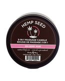 Earthly Body Suntouched Hemp Candle 6 Oz Zen Berry Rose in a 3-in-1 massage candle container.
