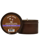 Earthly Body Suntouched Hemp Candle 6 oz Round Tin High Tide, 3-in-1 massage candle with hemp seed.