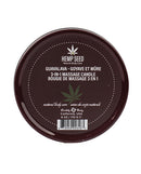 Earthly Body Suntouched Hemp Candle 6 oz Round Tin Guavalava, 3-in-1 massage candle in a sleek design.