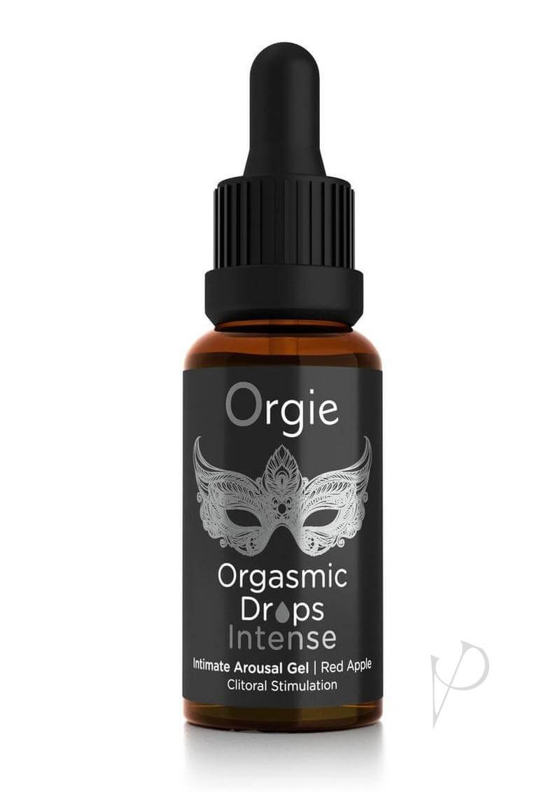 Orgie Orgasmic Drops 1 fl oz Intimate Arousel Gel Red Apple bottle for clitoral stimulation