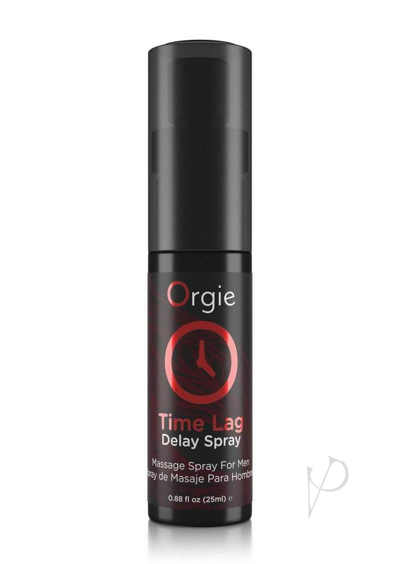 Orgie Time Lag Delay Spray for Men 0.88 fl oz product bottle for prolonged performance and confidence in the bedroom.
