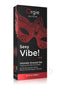 Orgie Sexy Vibe Hot Intimate Arousal Gel 0.5 fl oz packaging with red mask design and warming effect description.