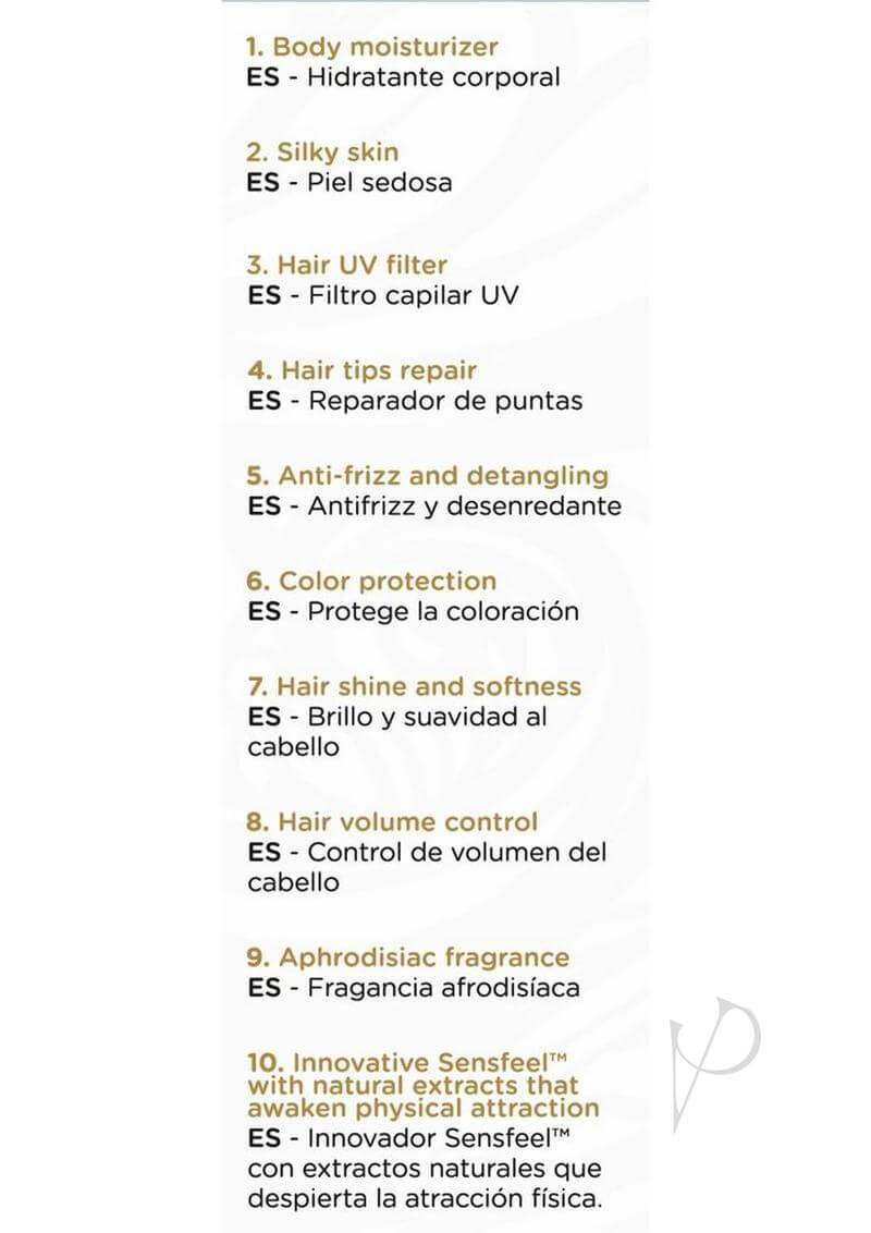Orgie Sensfeel For Women Seduction Elixir 10 in 1 Lotion 3.38 Oz ingredients and benefits list overview.