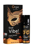 Orgie Dual Vibe Liquid Vibrator Gel Sex on the Beach packaging with product design and branding.