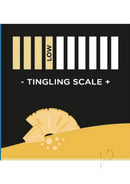 Tingling scale graphic showing low intensity level with pineapple illustration, related to Orgie Dual Vibe Intimate Arousal Gel 0.5 fl oz Pina Colada.
