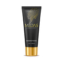 Midas Desensitizing Lubricant 4 Oz tube with a black and gold design for enhanced comfort during intimate moments.