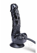 Size Up Ripple 6 Inch Inflatable Silicone Dildo Black with realistic details and adjustable pump for varied pleasure.