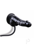 Size Up Ripple 6 Inch Inflatable Silicone Dildo Black with adjustable fullness for solo or partnered play.