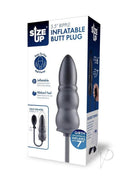 Size Up Ripple 5.5 Inch Inflatable Silicone Anal Probe Black packaging with features listed.
