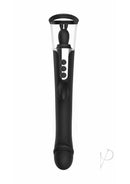 The Rabbit Company 3 Way Rabbit Triple Stimulating Vibrator in sleek black silicone design.