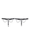 Sex and Mischief Chain Lace Garters featuring faux leather and chain details for a bold accessory look.
