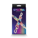 Spectra Bondage Hogtie Rainbow in vibrant colors and stylish hardware for exciting restraint play.