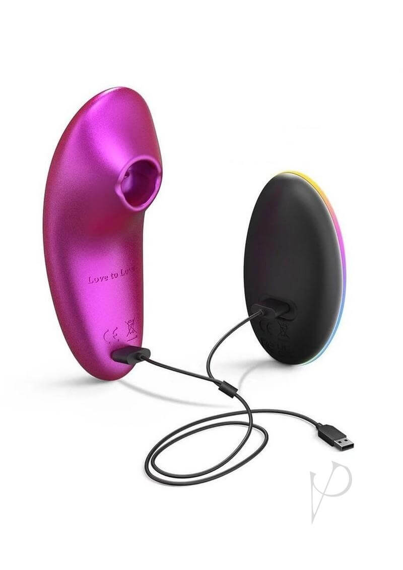Love To Love Dreamer Sense Touch Vibrator with Remote Berry with USB charging cable for enhanced pleasure.