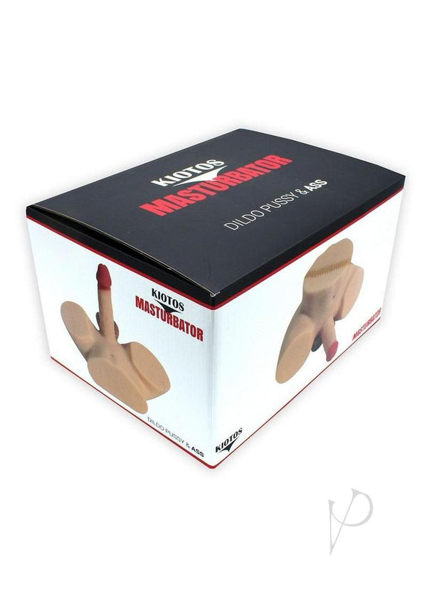 Kiotos Masturbator Pussy and Ass NR16 Vanilla packaging design showcasing realistic dildo features.