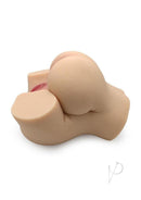 Kiotos Masturbator Double Pussy and Ass Vanilla dual-entry toy showcasing realistic vaginal and anal openings.