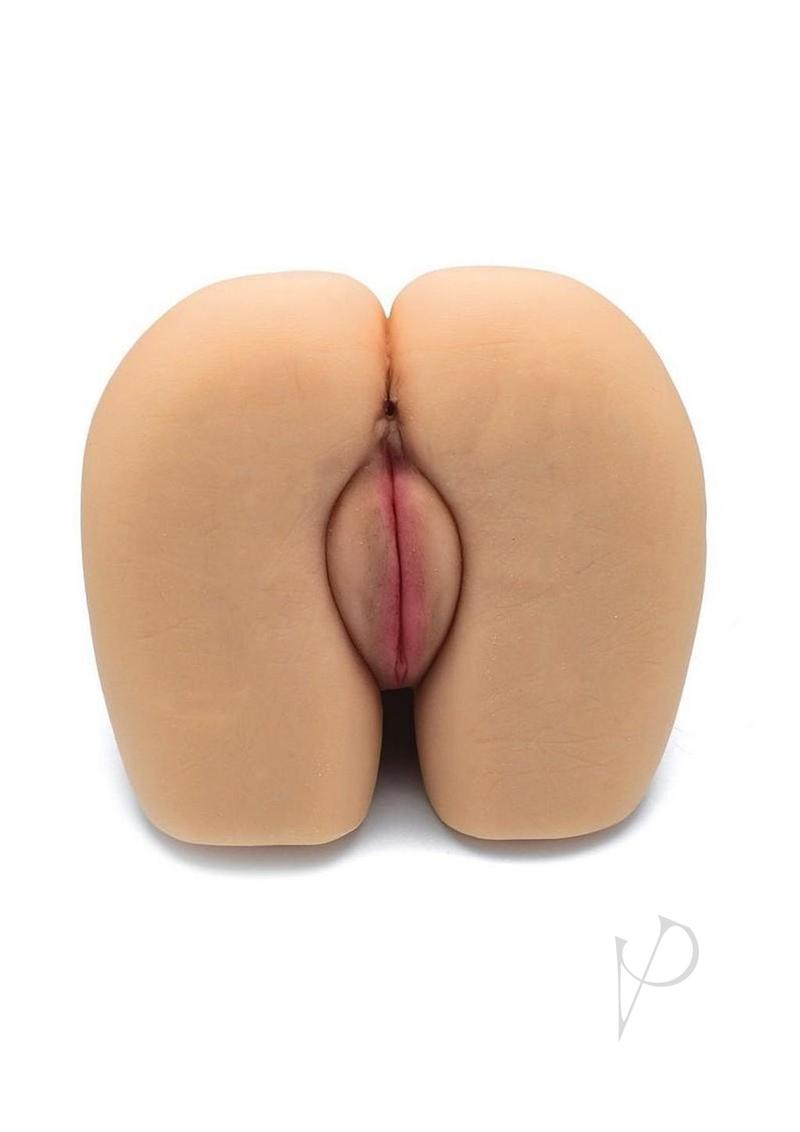 Kiotos Mastubator Pussy and Ass NR15 Vanilla dual-entry masturbator showing realistic design and soft texture.