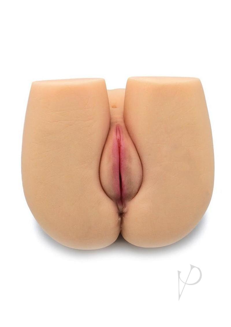 Kiotos Mastubator Pussy and Ass NR15 Vanilla showcased from a frontal view, highlighting its dual-entry design.