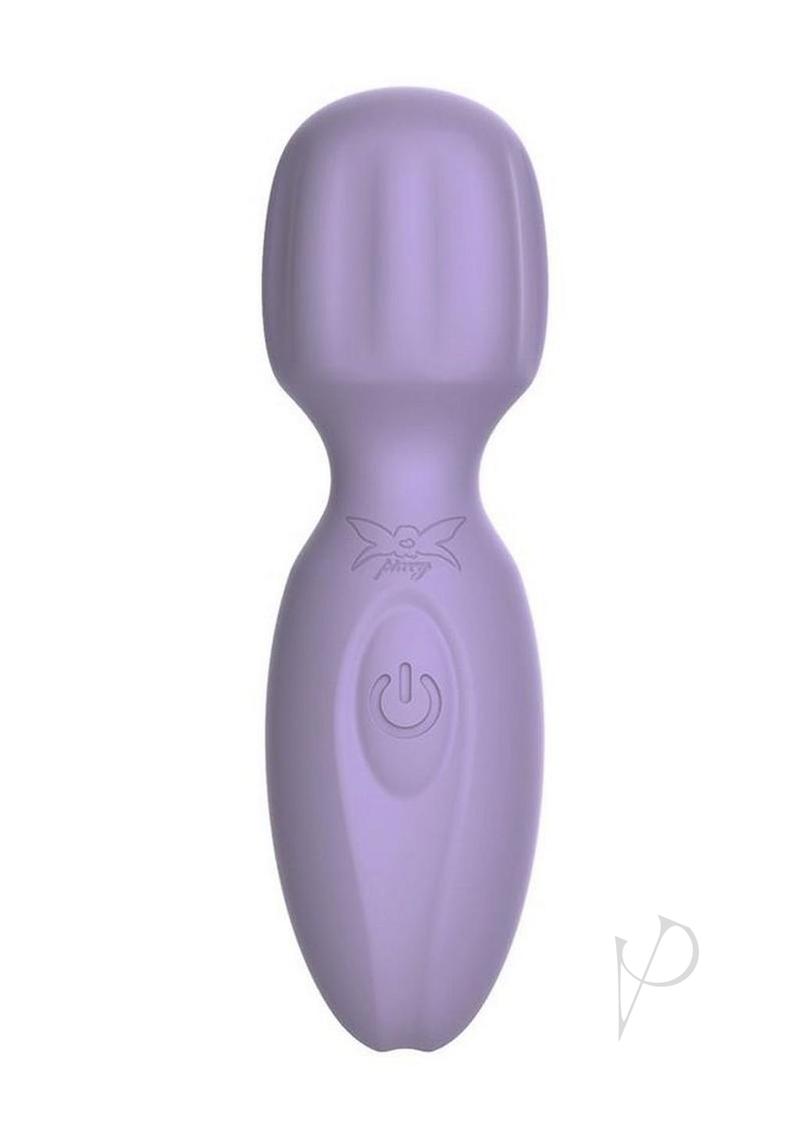 Pixey 2GO Rechargeable Silicone Mini Wand Lilla Purple - compact and stylish personal massager in vibrant purple.