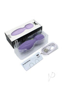 Pixey 2GO Rechargeable Silicone Mini Wand Lilla Purple in packaging with charging cable and user manual.
