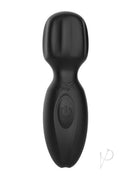 Pixey 2GO Rechargeable Silicone Mini Wand Black - compact travel-friendly vibrator for pleasure.