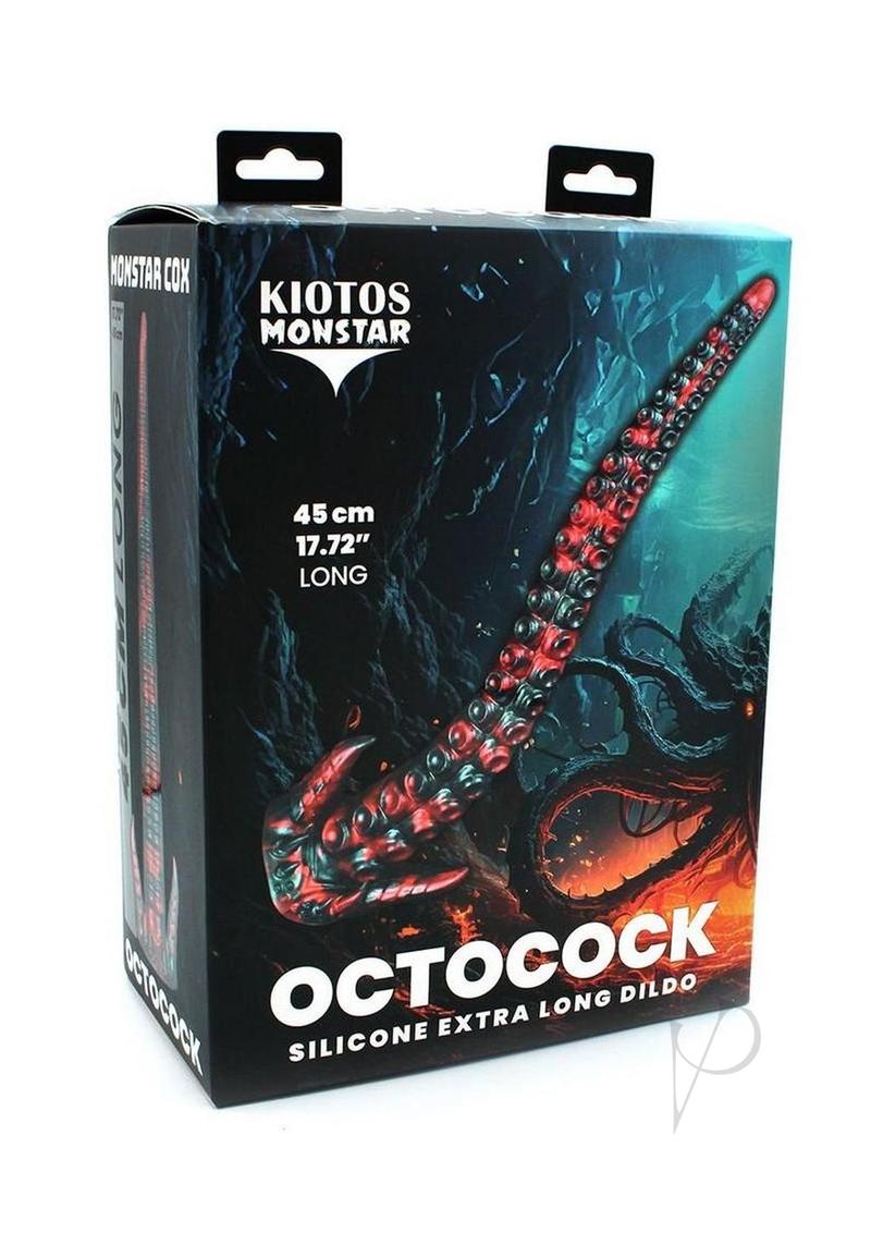 Packaging of Monstar Cock OctoCock Extra Long Silicone Dildo featuring a flexible tentacle design.