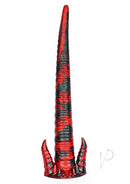 Monstar Cock OctoCock Extra Long Silicone Dildo featuring a striking red and green design with tentacle-like base.