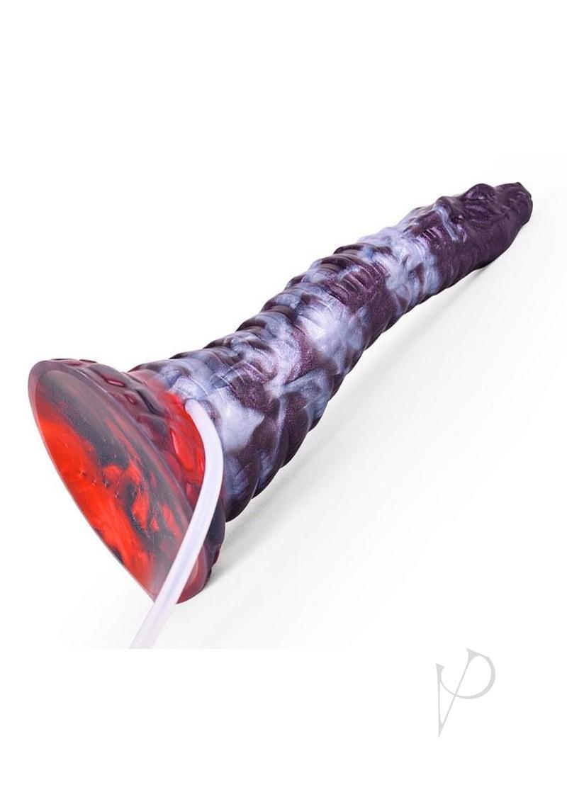 Monstar Cox Serpiente Silicone Ejaculation Cock Dildo with a spiraled shaft and vibrant colors.